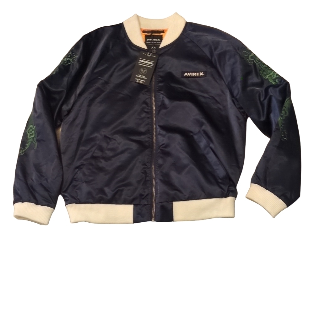 Avirex navy blazer lightweight bomber jacket size XL